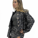 giacchina con paillettes e bottoni reali festive